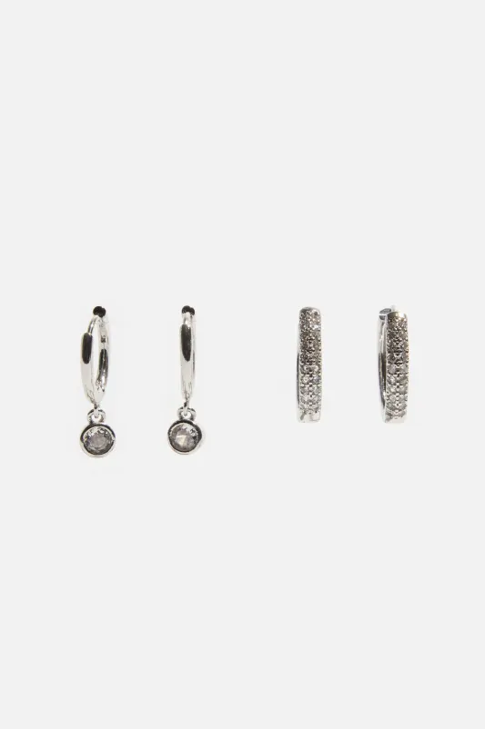 2-Pack Gem Huggie Earrings sold by Dynamite