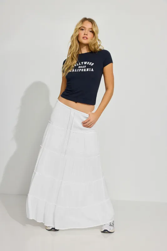 Mia Maxi Peasant Skirt sold by Garage