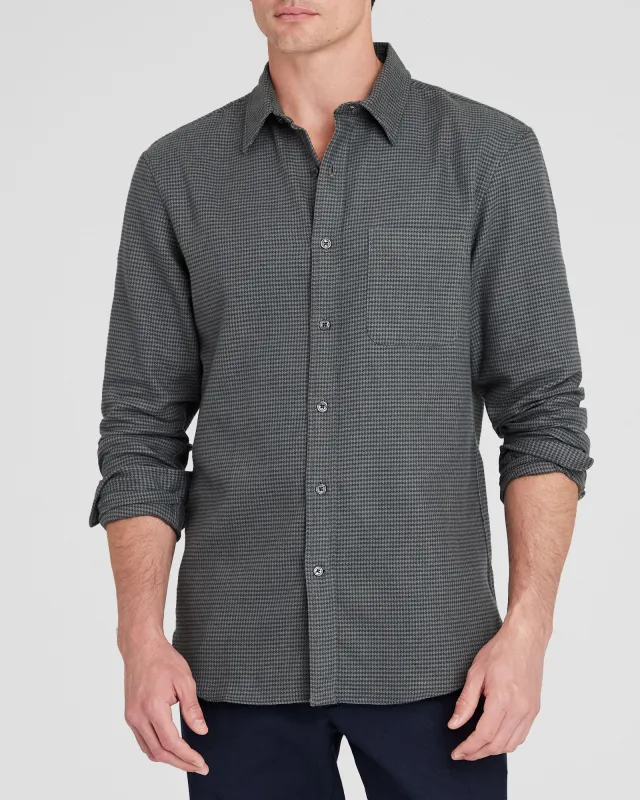 Houndstooth Lightweight Flannel Shirt sold by Club Monaco
