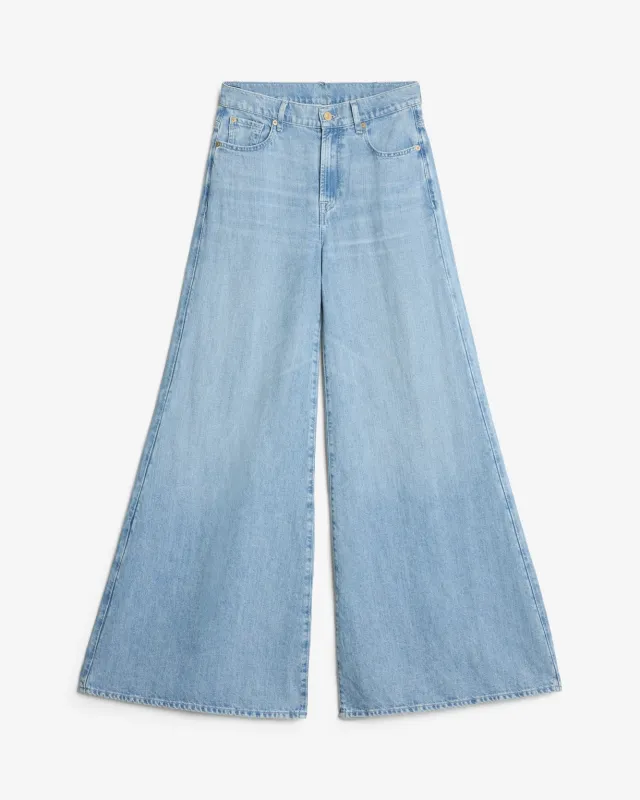 Indigo Linen Willow Palazzo Wide Leg in Kansas sold by 7 For All Mankind