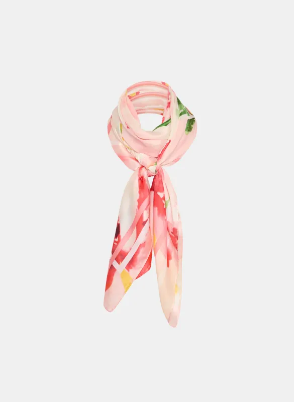 Silky Floral Scarf sold by Laura