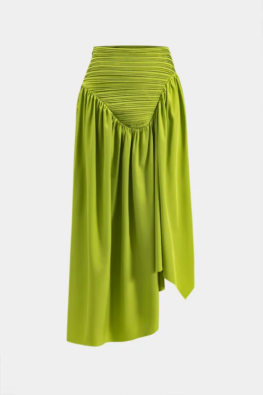 Plisseret asymmetrisk nederdel sold by Micas