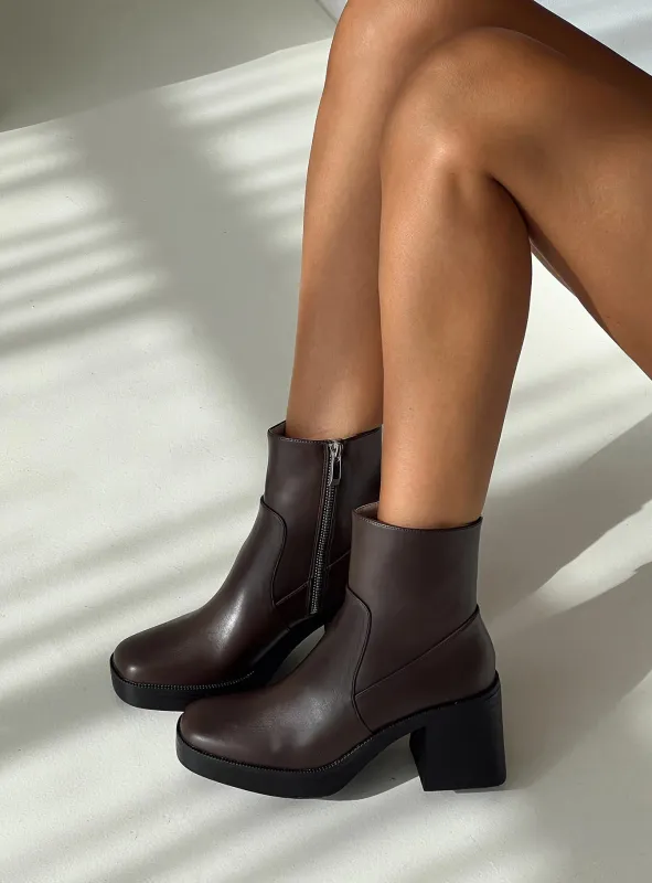 Halo Boots Brown sold by Princess Polly