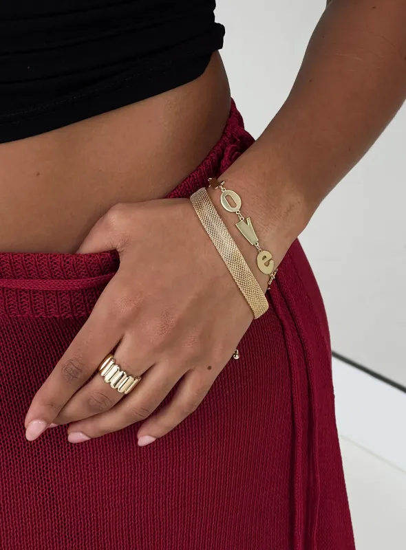 Nikolai Bracelet Pack Gold sold by Princess Polly