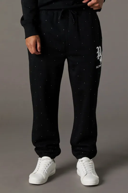 Jogger en molleton à imprimé Playboy avec pierres du Rhin sold by Urban Planet