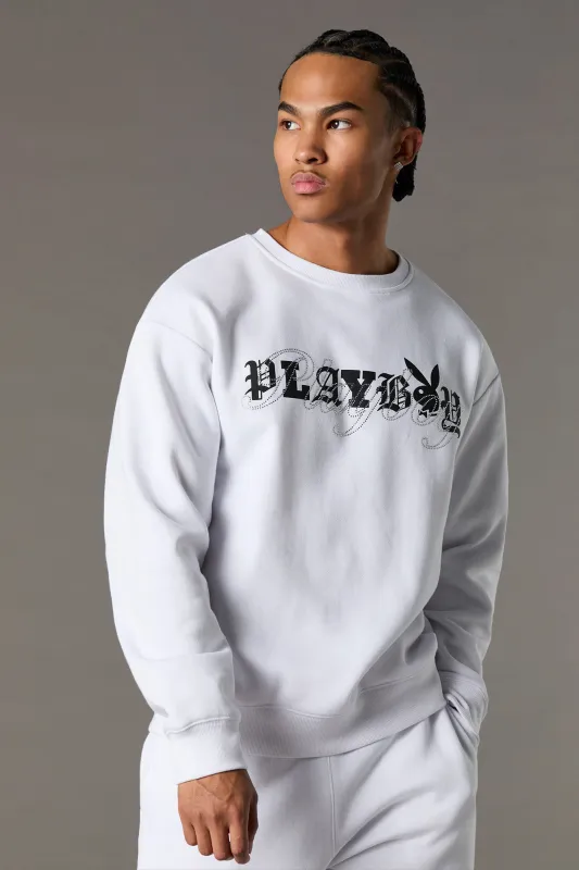 Chandail en molleton à imprimé Playboy avec pierres du Rhin sold by Urban Planet