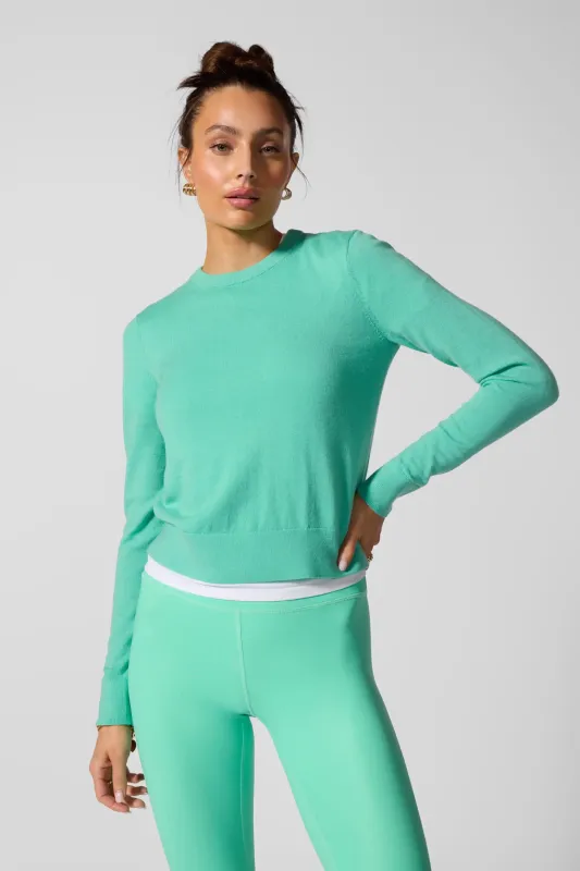Merino Crew Neck - Biscay Green sold by MPG