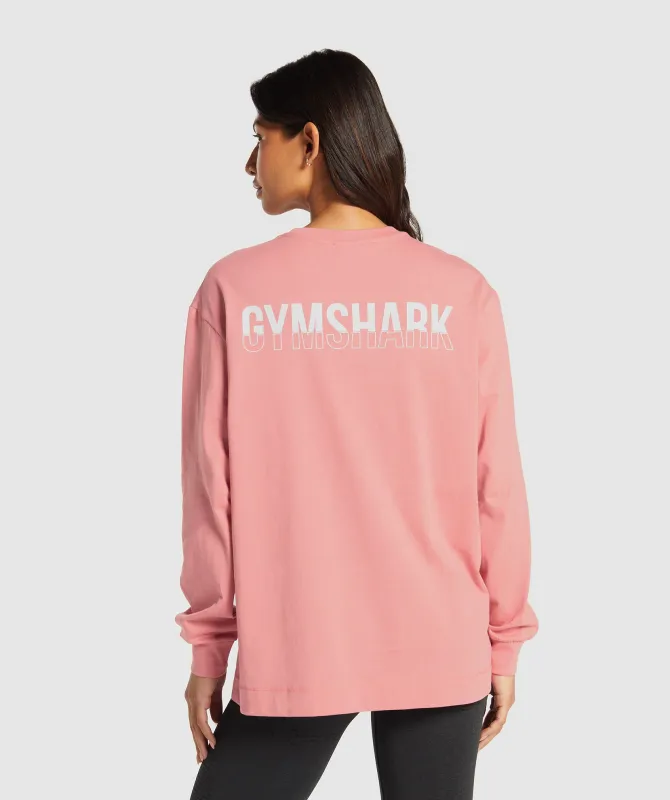 Gymshark Fraction Long Sleeve T-Shirt - Classic Pink sold by Gymshark