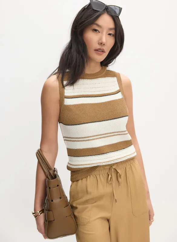 Striped Sleeveless Sweater sold by Melanie Lyne