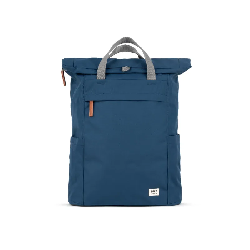 ROKA Finchley A Deep Blue Large Recycled Canvas Bag sold by The Foot Factory