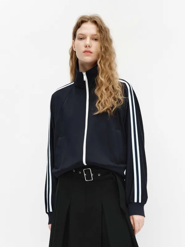 Contrast Trim Short Jacket sold by Mo&Co