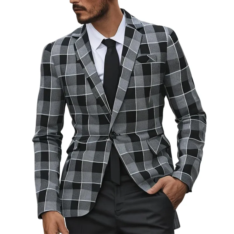 Men's Vintage Check Casual Blazer 12002269X sold by Manly