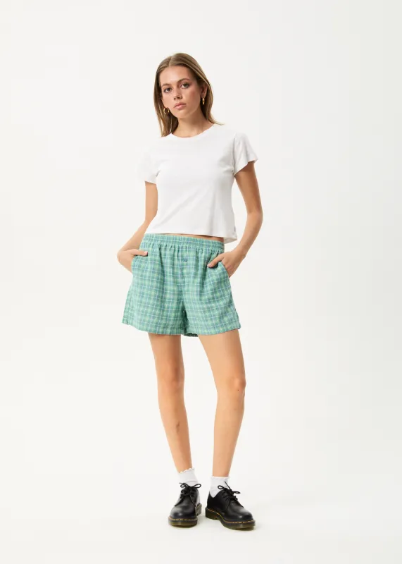 AFENDS Womens Creator - Boxer Short - Pine sold by Afends