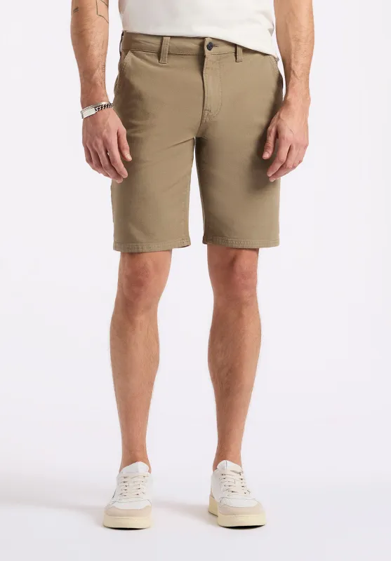 Relaxed Straight Dean Men's Utility Cargo Shorts, Dark Beige - BM26076 sold by Buffalo David Bitton