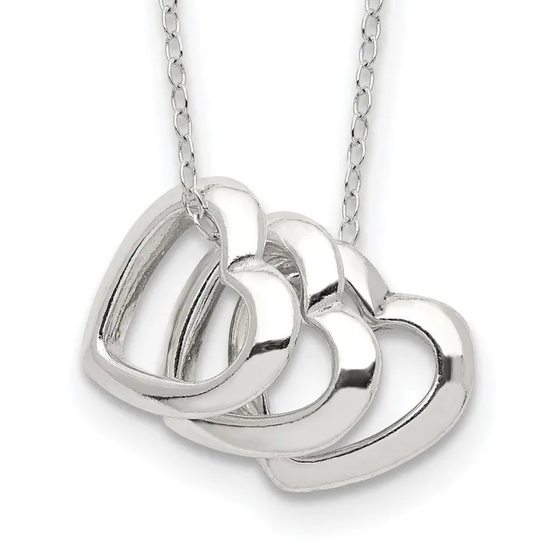 Curata 925 Sterling Silver Lobster Closure Polished Heart Necklace - 18" sold by Zulily