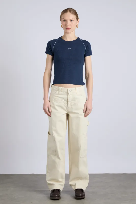 drew jeans - ecru sold by Damson Madder