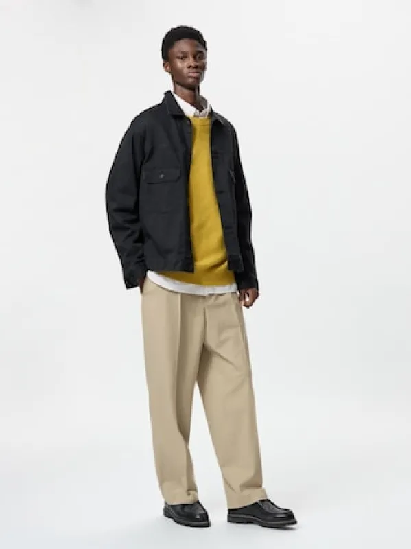 Men's Pleated Wide Pants | Black | Small | UNIQLO US sold by Uniqlo