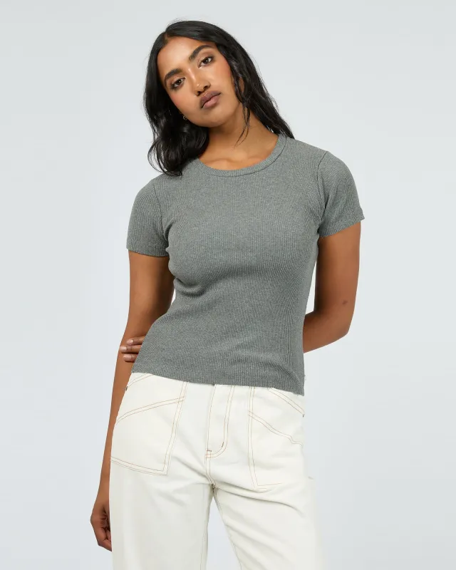Bella Tee Charcoal sold by edge clothing