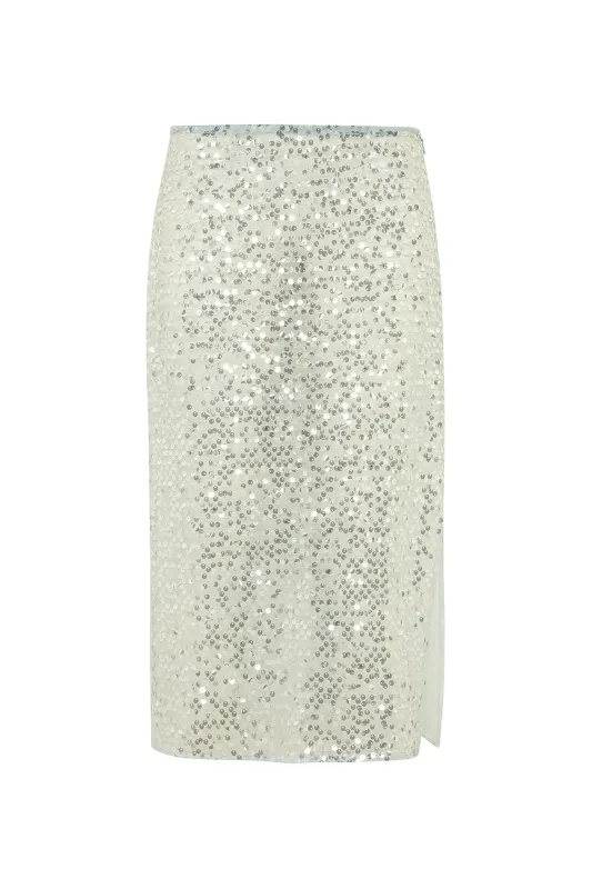 HELEN - Sequin low-rise midi skirt sold by Siedres