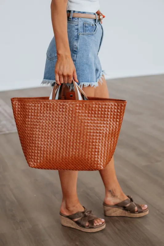 Keeley Tote Bag - Cognac sold by Wild Oak Boutique