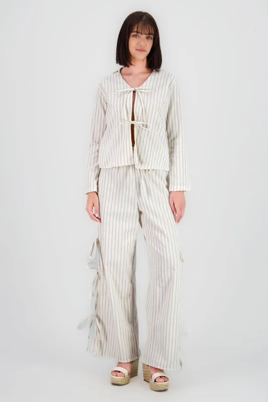 Pantalón fluido rayas sold by Shasa