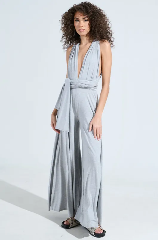 I'M THAT GIRL WRAP JUMPSUIT sold by AKIRA