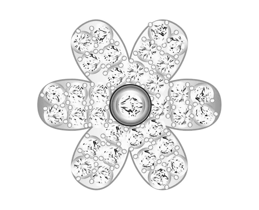 Mini Daisy Icon - Clear/Silver sold by BaubleBar