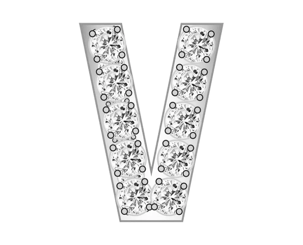 Mini V - Clear/Silver sold by BaubleBar
