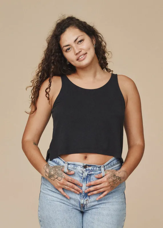 Jungmaven | Cropped Tank - Black sold by Fort