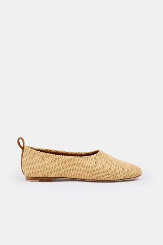 Raffia Riad Flat in Natural sold by Simon Miller