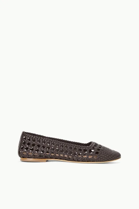 NELL CROCHET BALLERINA | ESPRESSO sold by STAUD