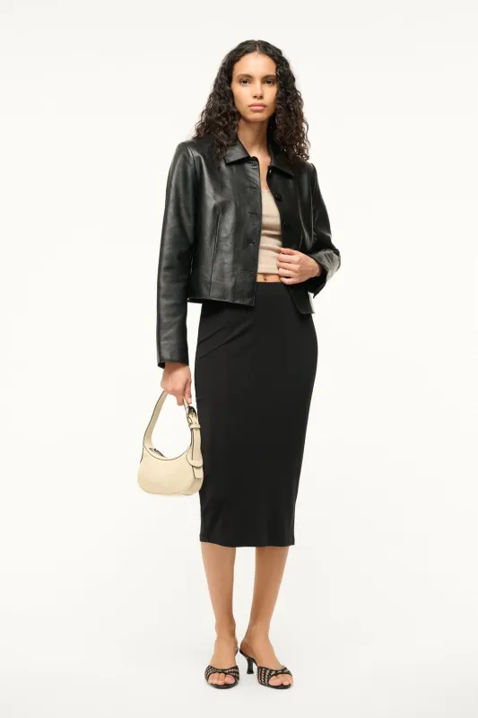 CHANA SKIRT | BLACK sold by STAUD