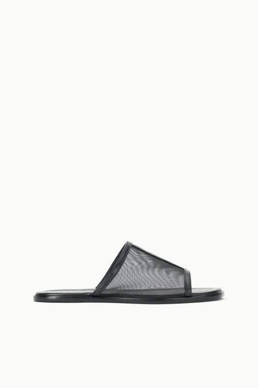 ALESSANDRA SANDAL | BLACK MESH sold by STAUD
