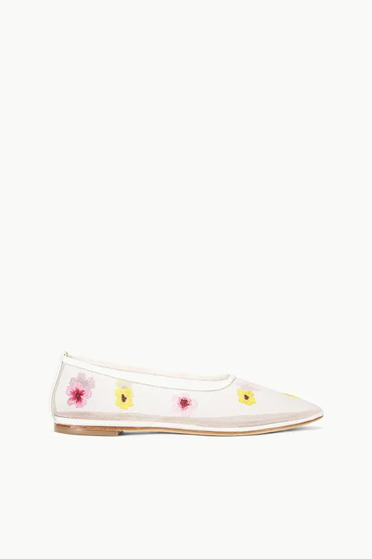 ALBA BALLET FLAT | BLOSSOM FLORAL MESH sold by STAUD