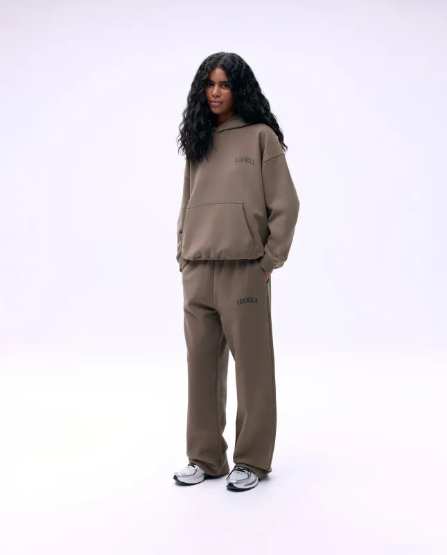 Varsity Straight Leg Sweatpants - Cocoa Brown sold by Adanola