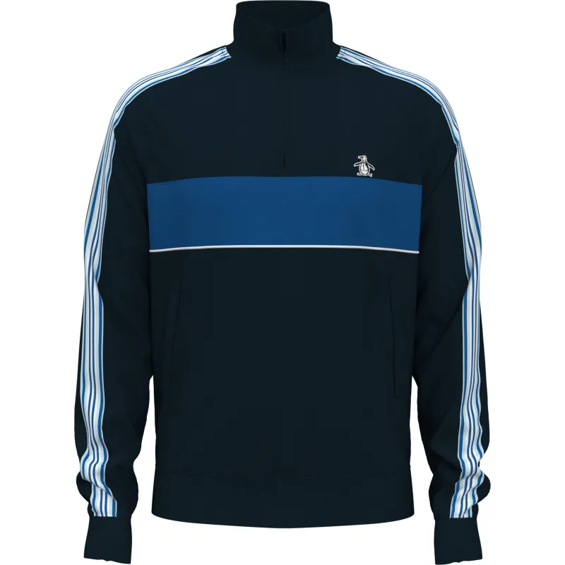 Fleece 1/4 Zip Striped Sweater sold by Original Penguin