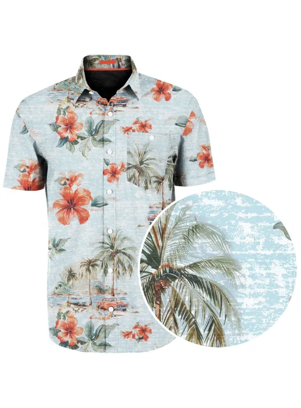 DOMENICO | Tropical And Floral Print Shirt||DOMENICO | Chemise À Imprimé Tropical Et Floral sold by Point Zero