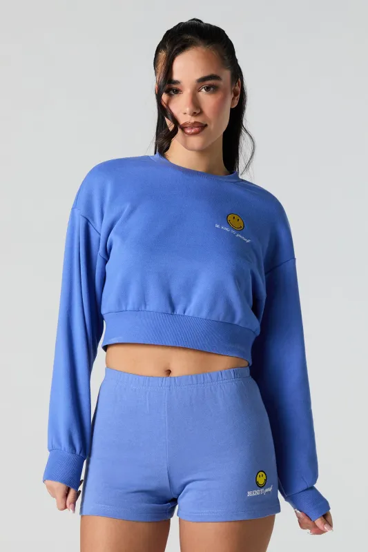Active Embroidered Cropped Fleece Sweatshirt sold by Urban Planet