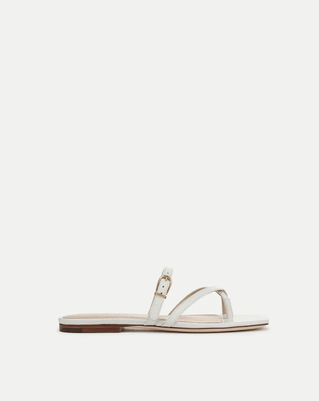 Marthe Embossed Leather Sandal sold by Veronica Beard