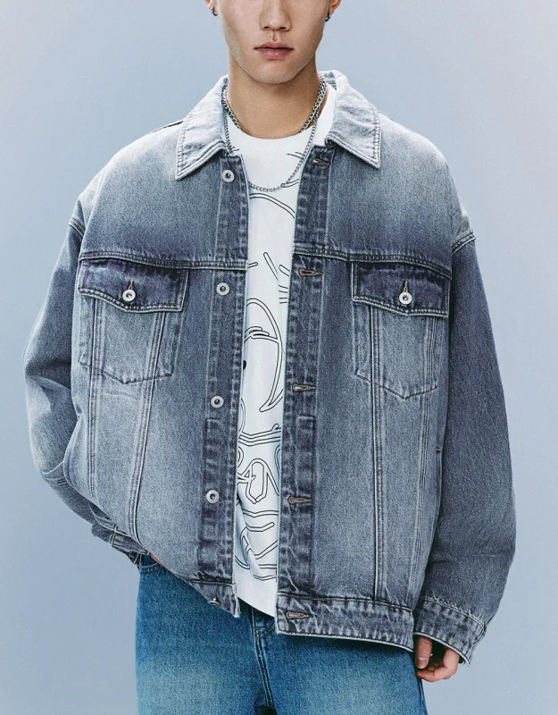 Gradient Denim Jacket sold by Urban Revivo