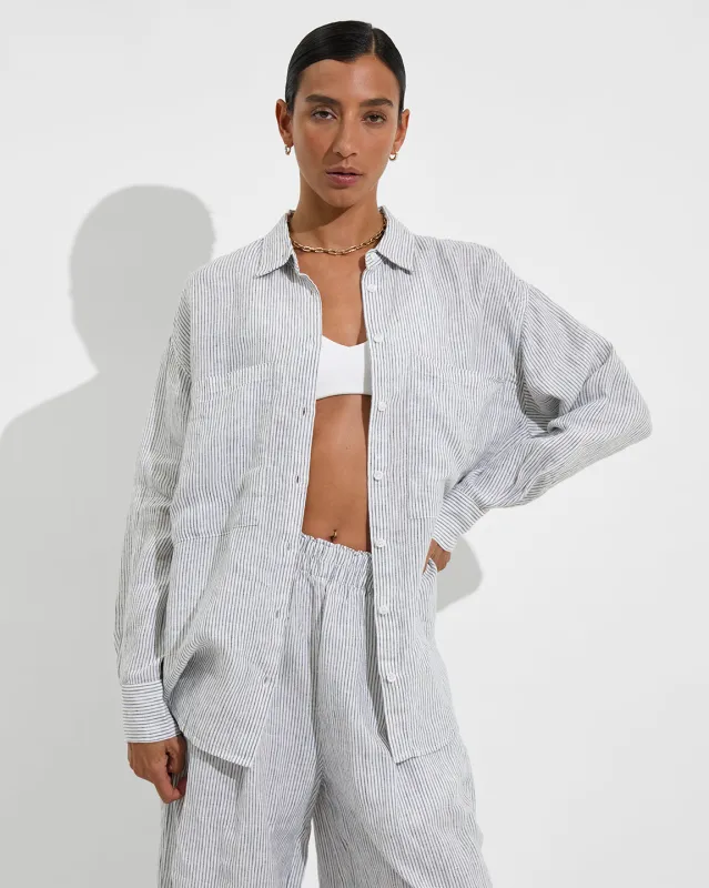 Getaway Button Down - Varsity / Coconut sold by Left on Friday
