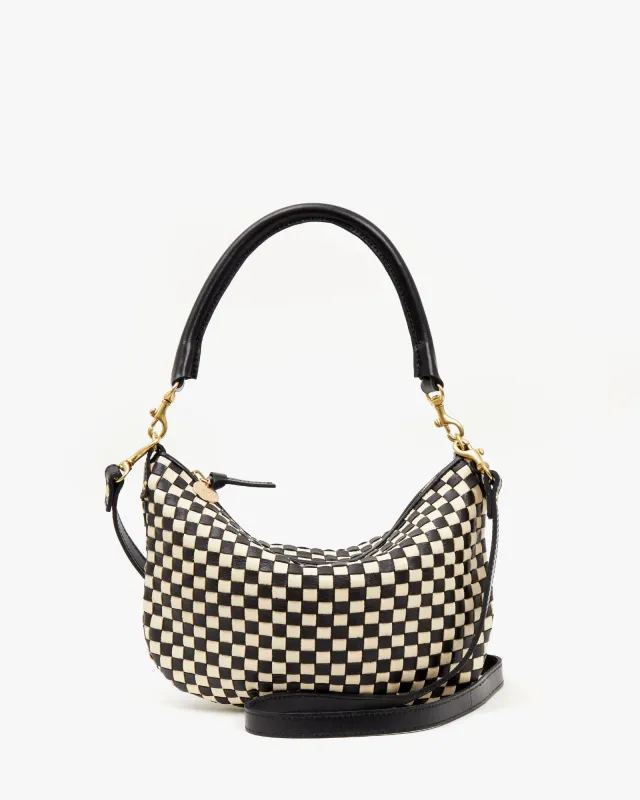 Petit Moyen Messenger Woven Checker sold by Care Tucker