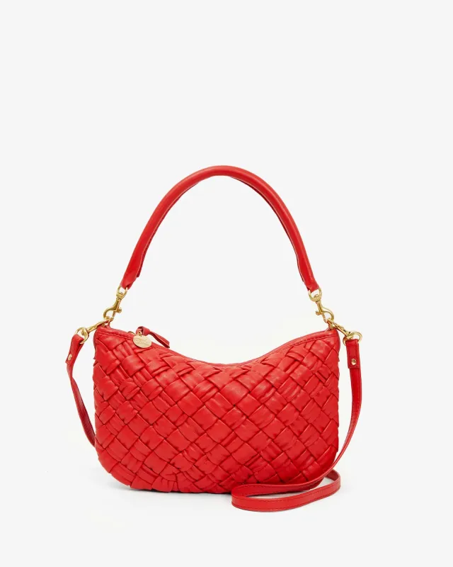 Petit Moyen Messenger Puffy Woven Rosa sold by Care Tucker