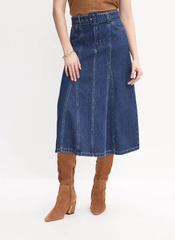 Denim Midi Skirt sold by Melanie Lyne
