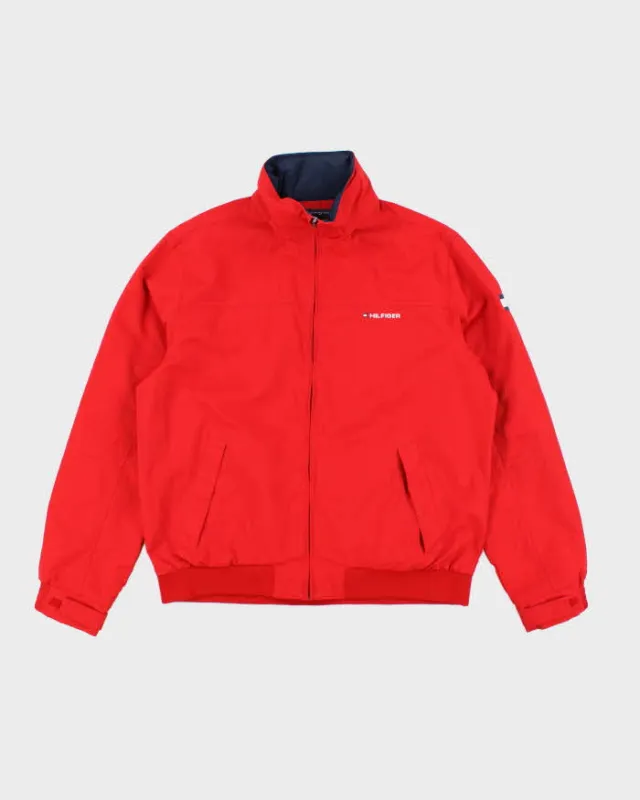 Vintage Tommy Hilfiger Red Waterproof Jacket - L sold by Rokit