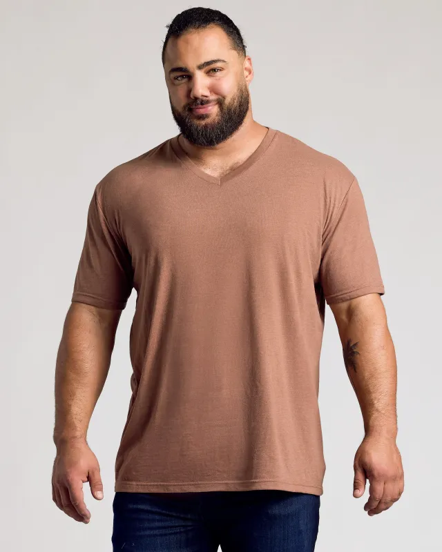 Dark Heather Sepia Classic V-Neck sold by True Classic