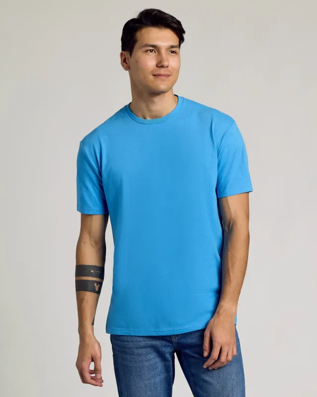Dark Heather Bahama Blue Classic Crew Neck sold by True Classic