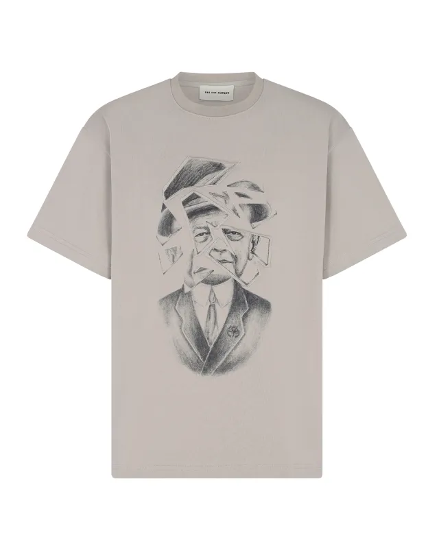 Magritte Tee Shirt (Light Grey) sold by Pas Une Marque