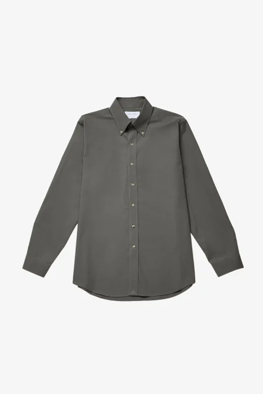 Dexter olive button down sold by Anthony Squires