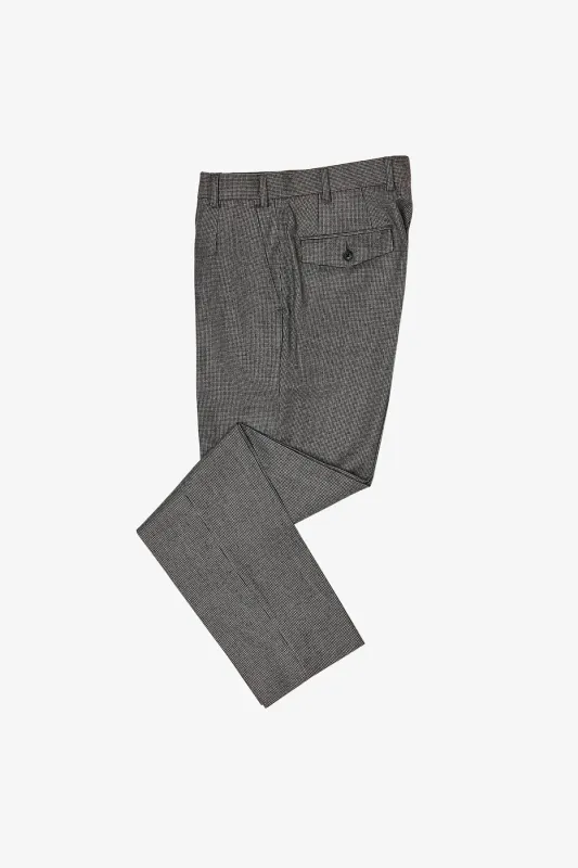 Slack - Mid Grey houndstooth Trouser sold by Anthony Squires